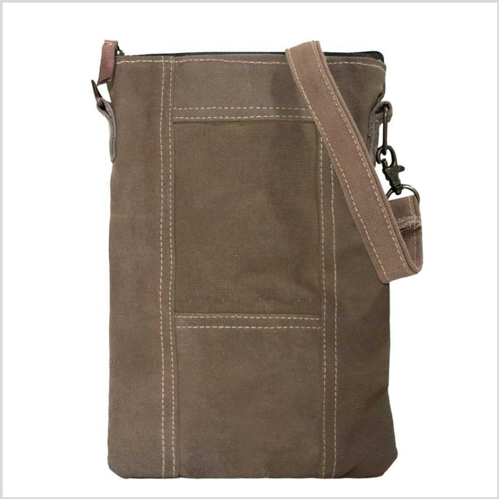 Recycled Tent Crossbody Bag - Earthtones